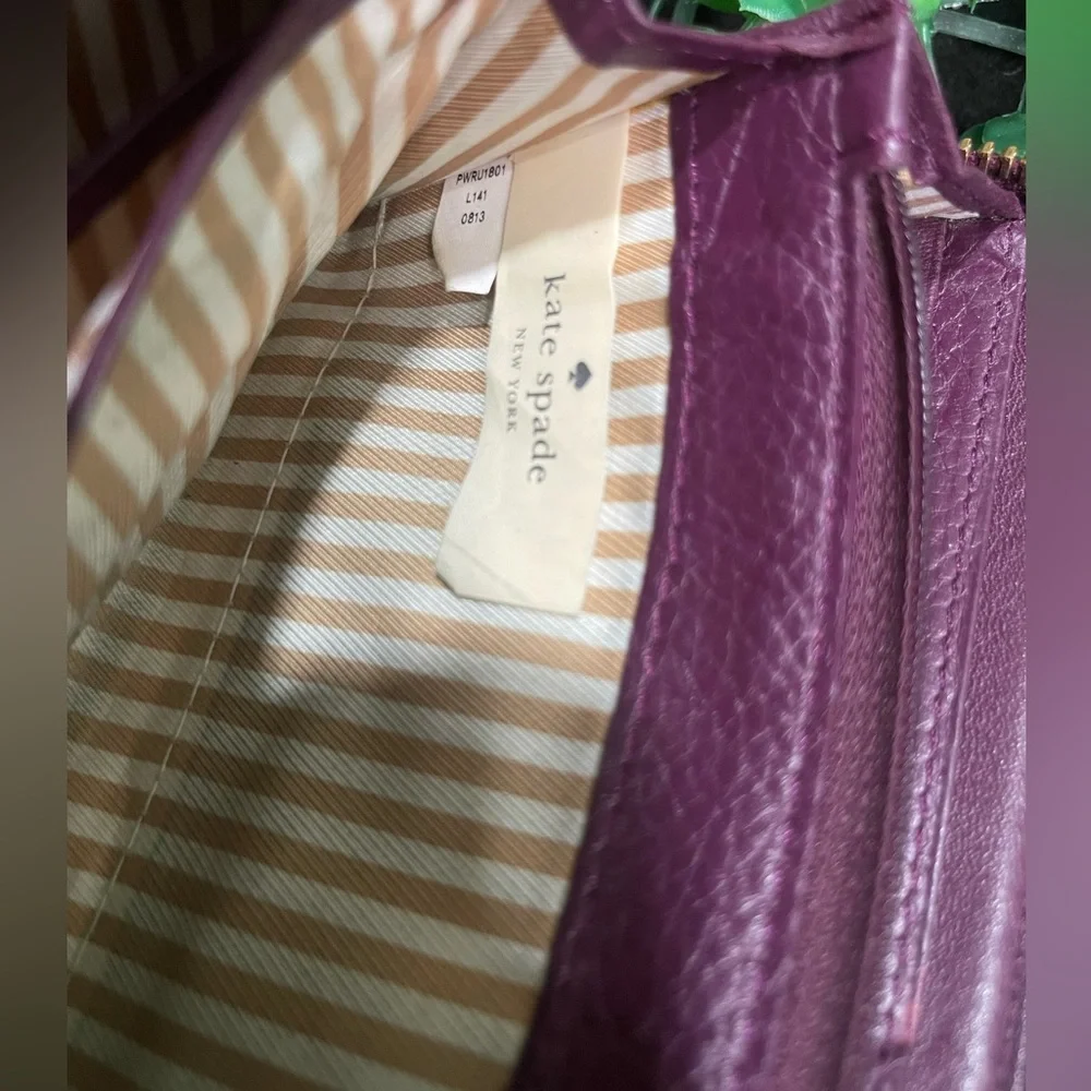 Kate Spade Cobble Hill Lacey Pink Purple Leather Ziparound Wallet